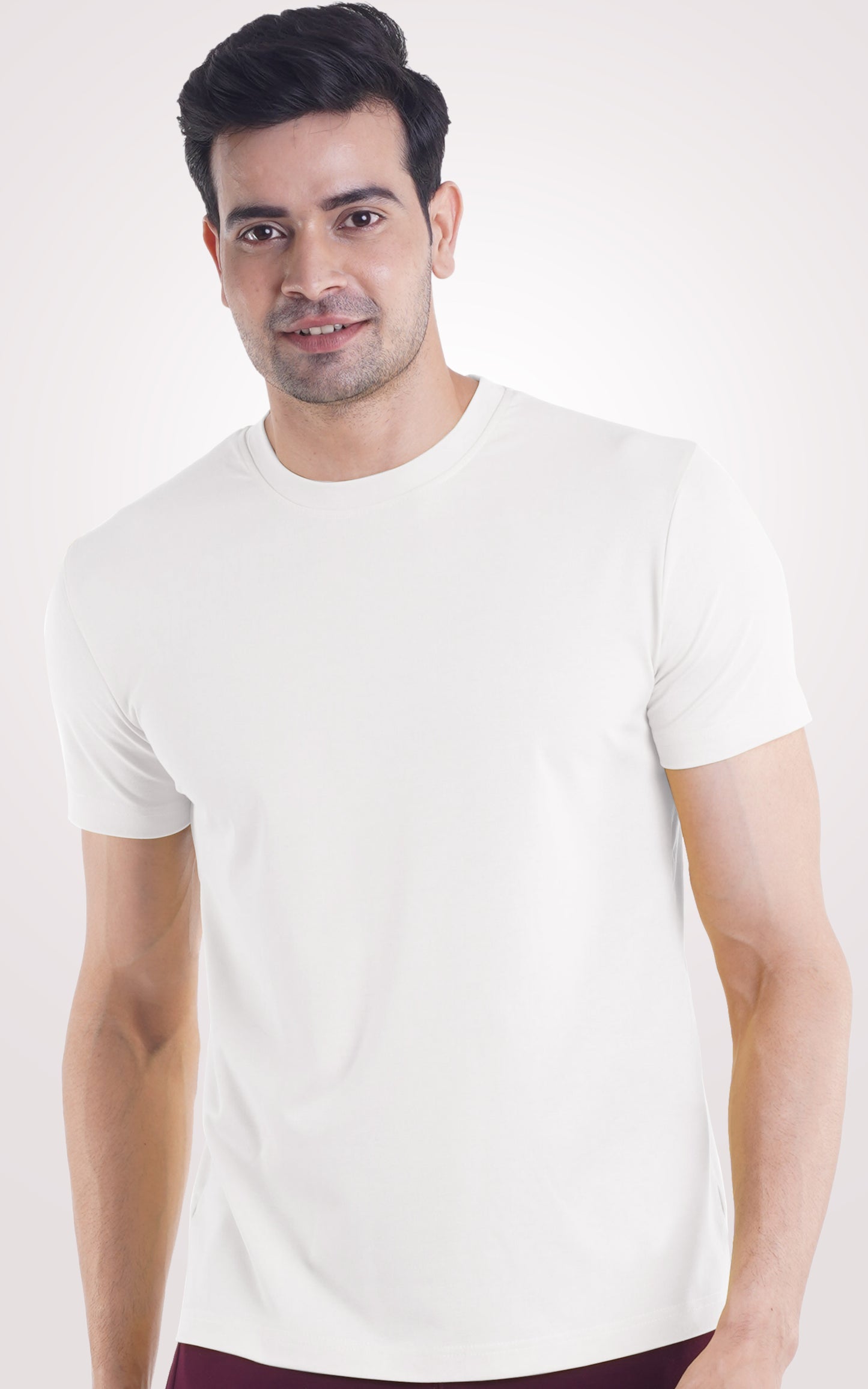 White Plain Half Sleeve T-Shirt