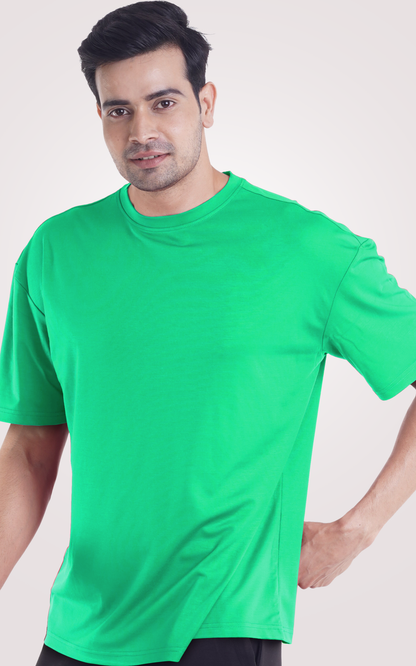 Plain Ocean Green Over Size T-Shirt