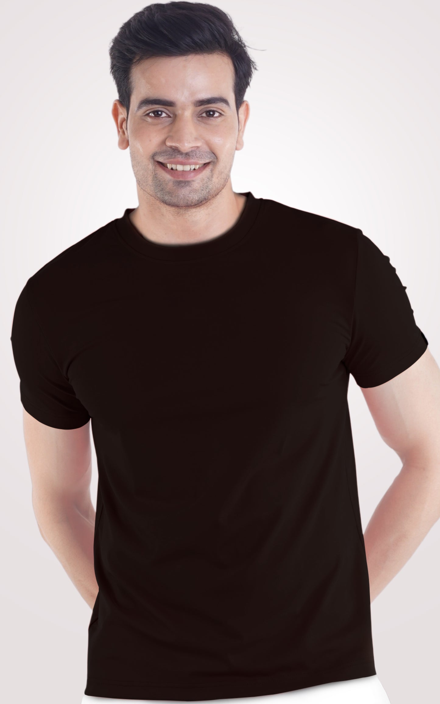 Black Plain Half Sleeve T-Shirt