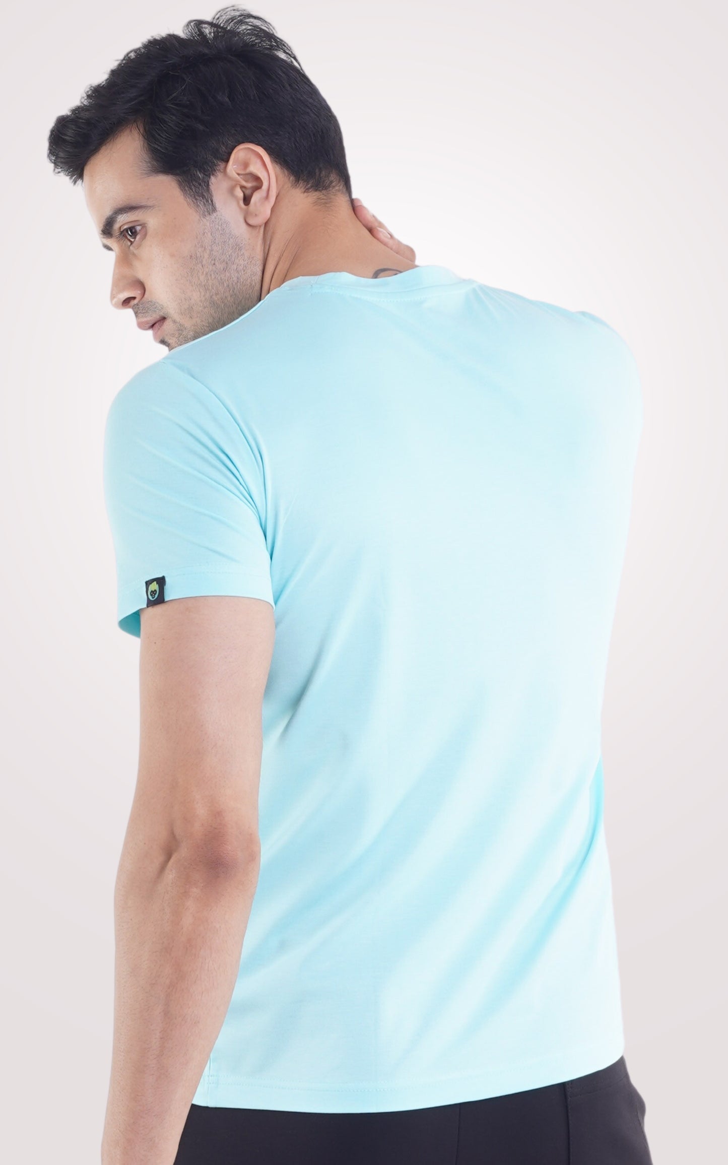 Sky Blue Plain Half Sleeve T-Shirt