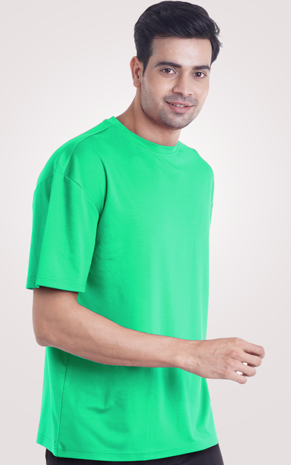 Plain Ocean Green Over Size T-Shirt