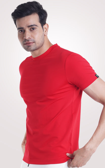 Red Plain Half Sleeve T-Shirt