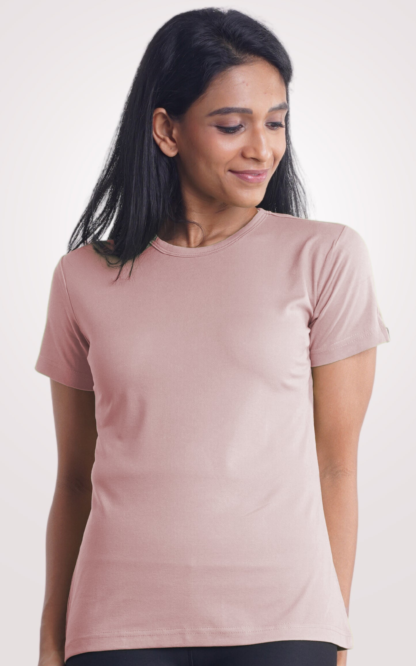 Light Pink Plain tshirt for women