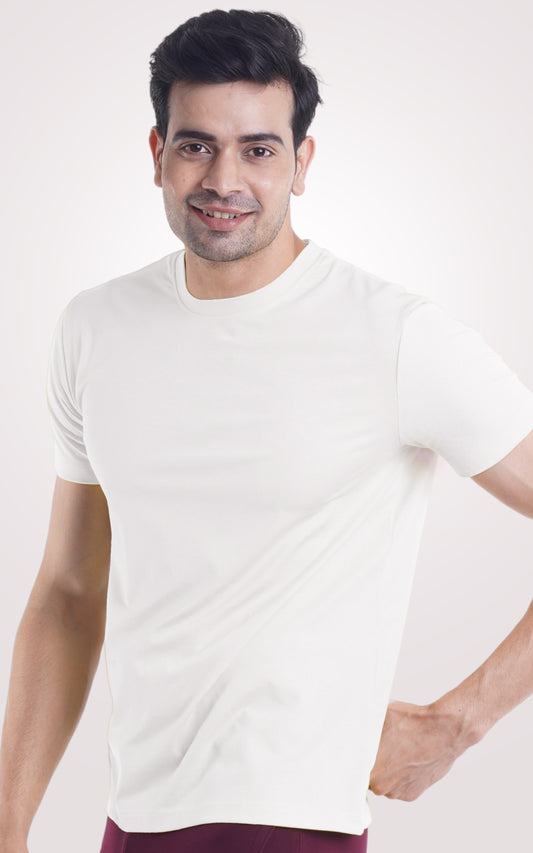 White Plain Half Sleeve T-Shirt