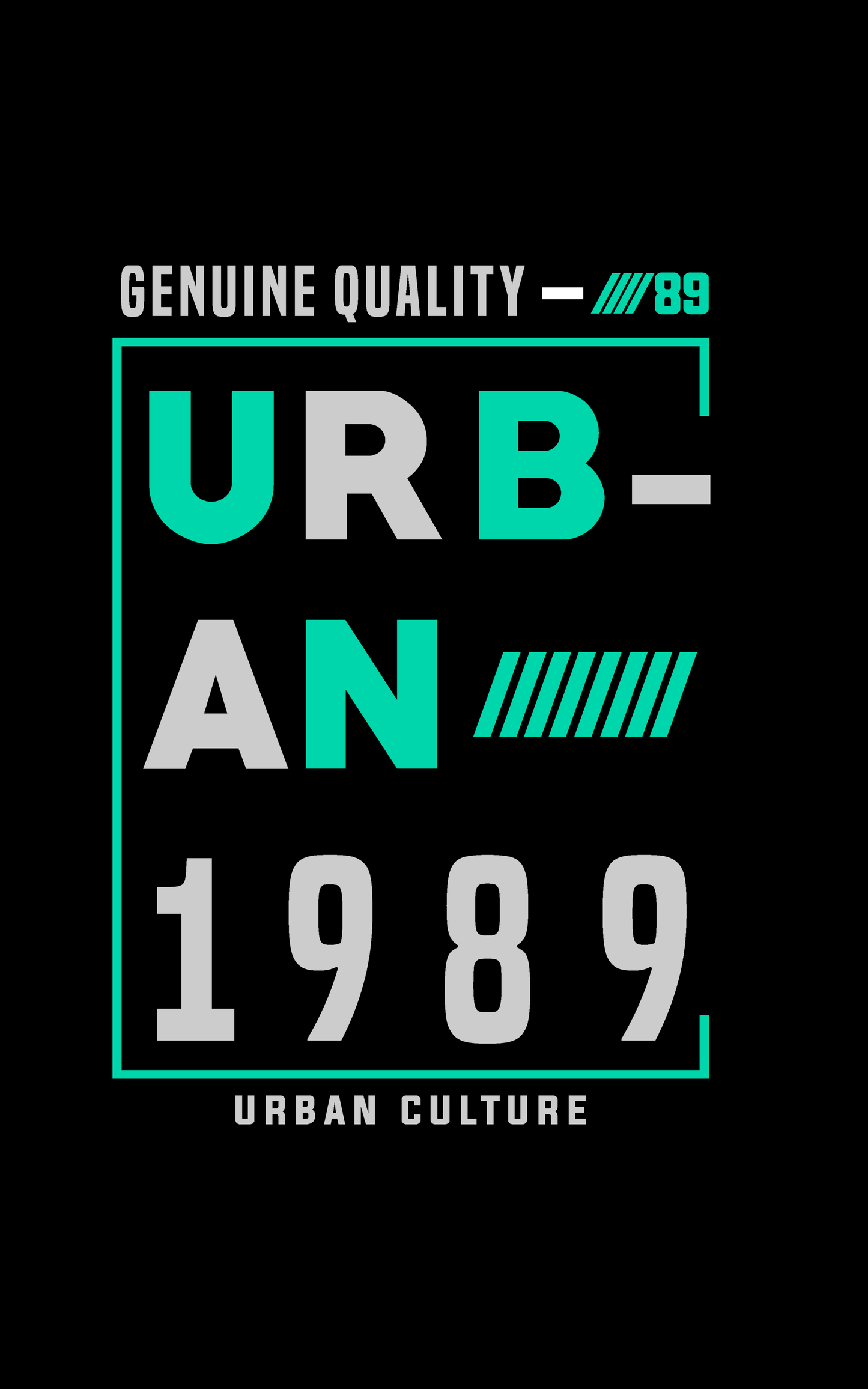 Urban 1989 Half Sleeves Black T-Shirt