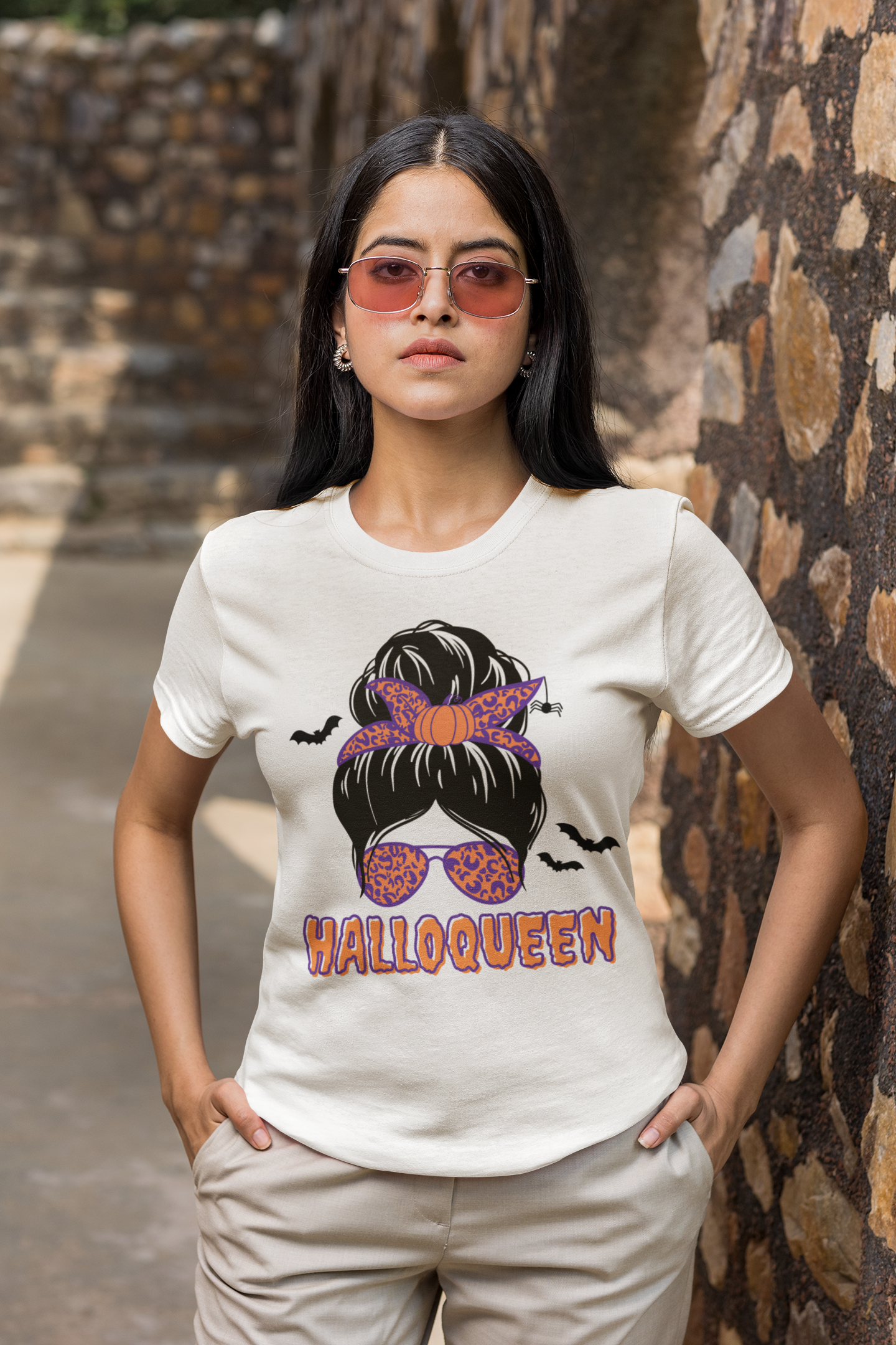 Halloqueen Women Half Sleeves T-shirts