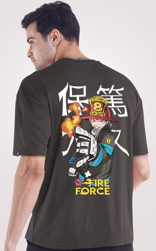 Cooldown Fire Force Anime printed Oversized T-Shirt