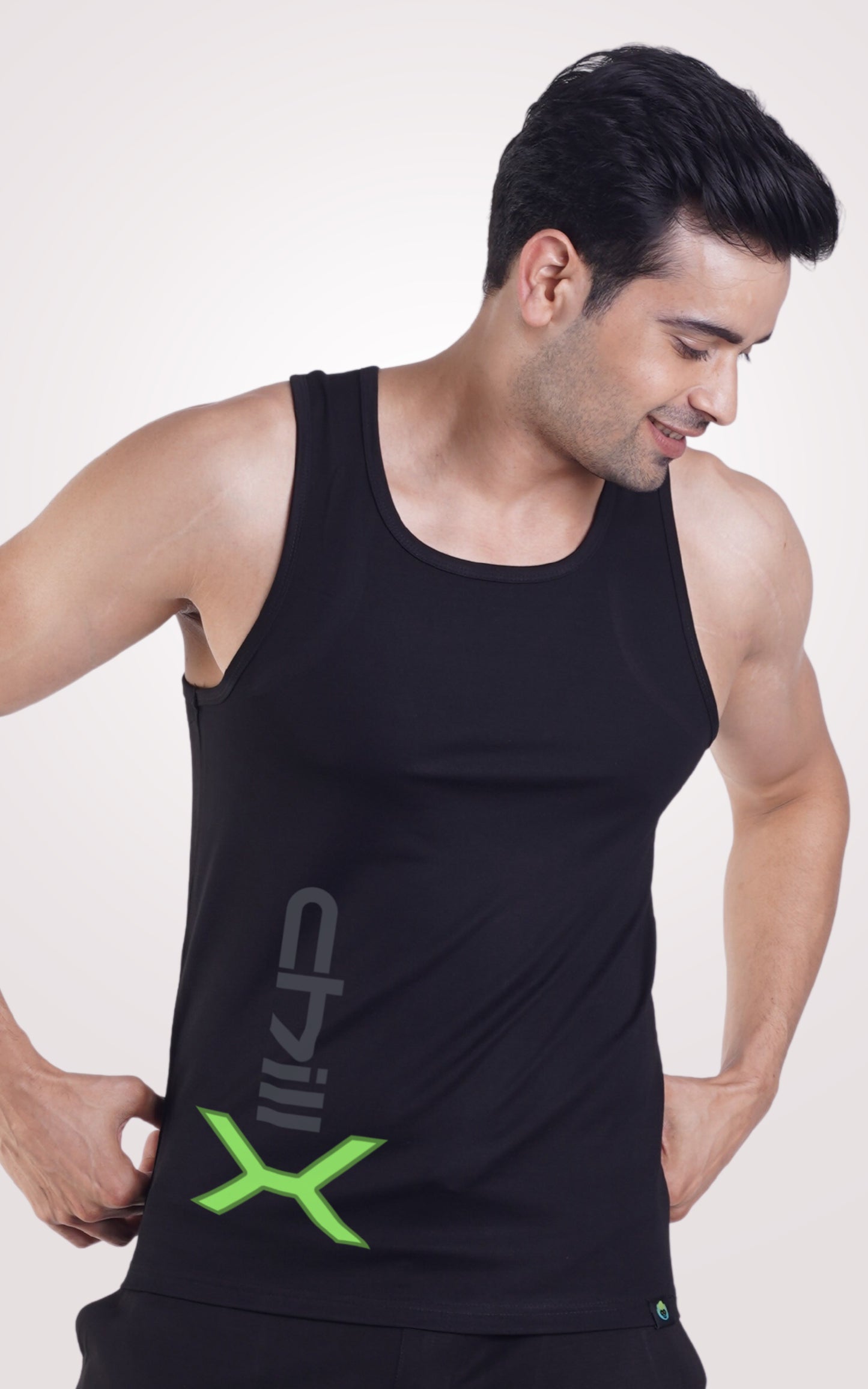 Mens Chillax Black  Sando