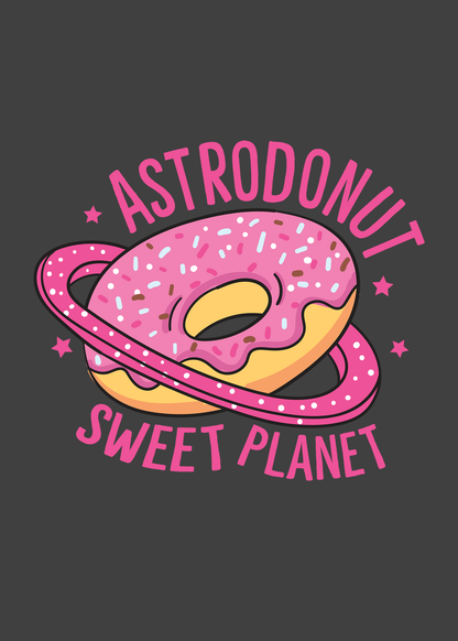 Astro Donut Sweet Planter Dark Grey Kid Tshirt