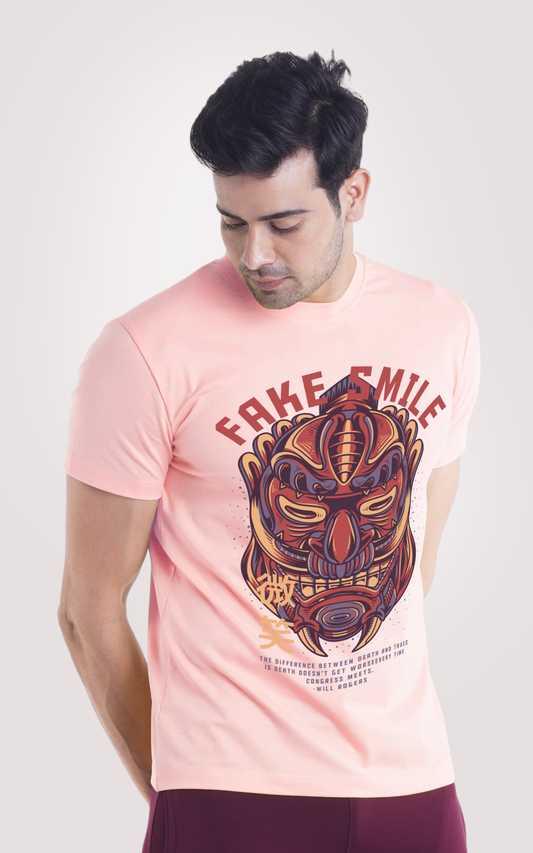 Fake smile Half Sleeves T-shirts