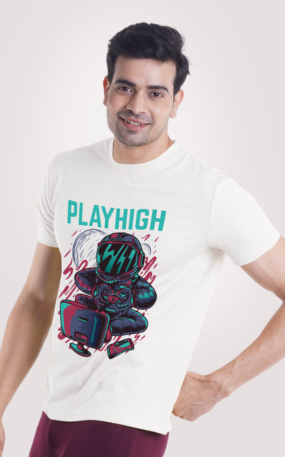 Play High Half Sleeves T-shirts