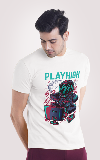 Play High Half Sleeves T-shirts