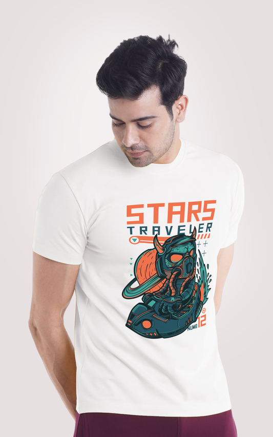 Stars Traveler Half Sleeves T-shirts