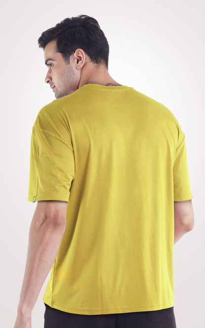 Plain Lemon Mustard  Over Size T-Shirt