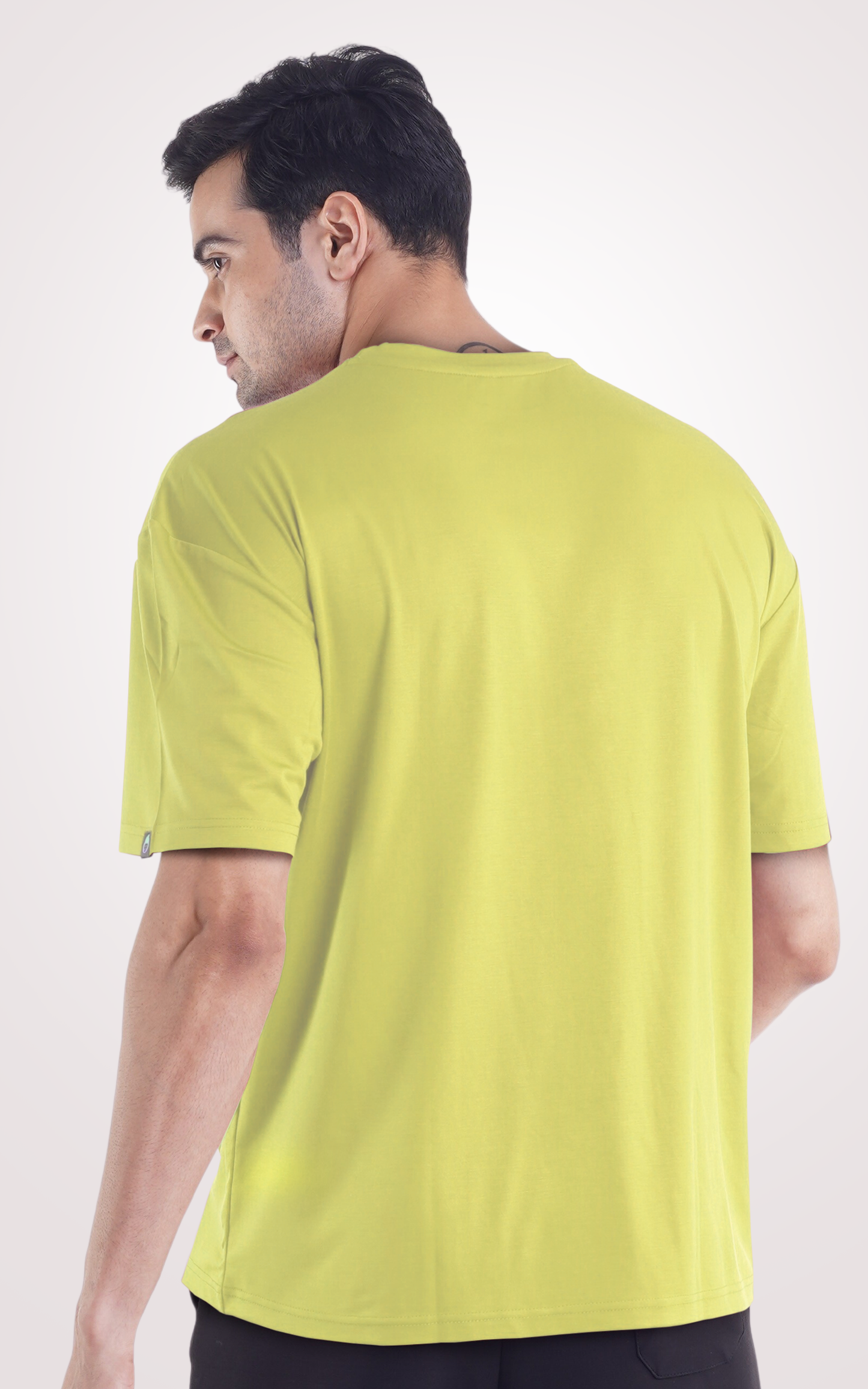 Plain Lemon Yellow Over Size  T-Shirt
