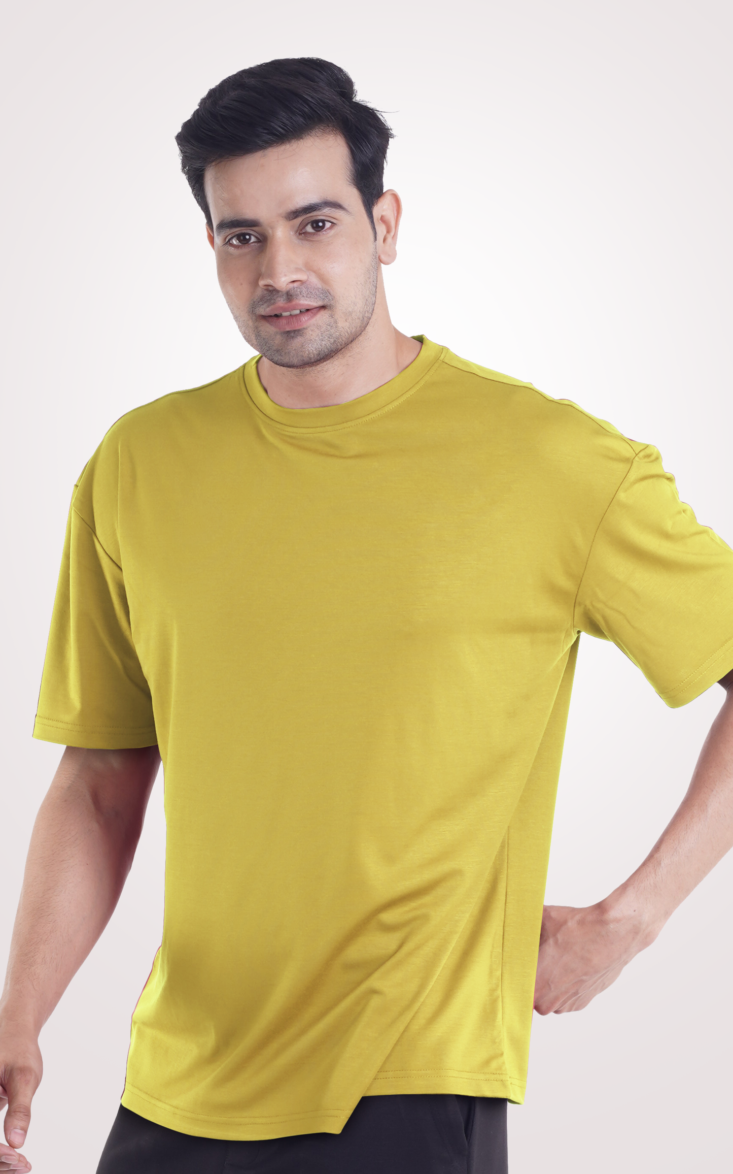 Plain Lemon Mustard  Over Size T-Shirt