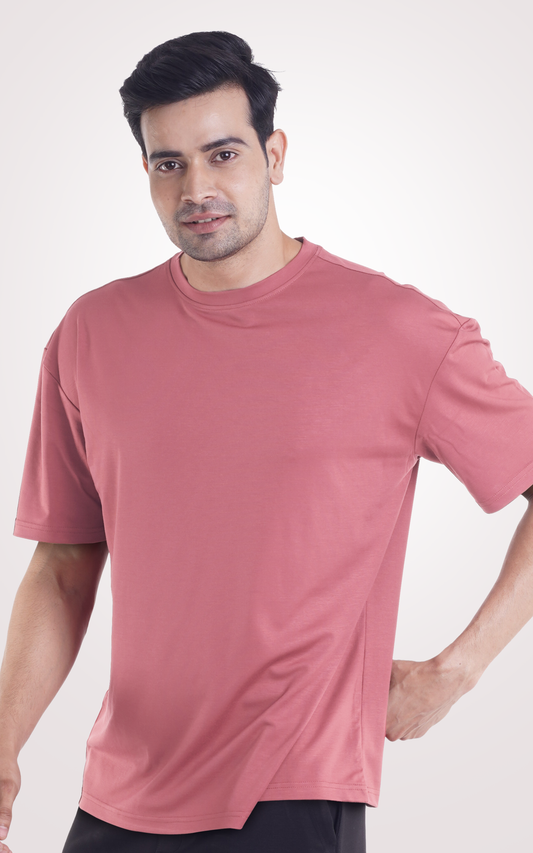 COOLDOWN -  Light Pink Over Size Plain Tshirt