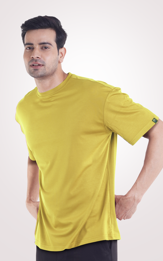 Plain Lemon Mustard  Over Size T-Shirt