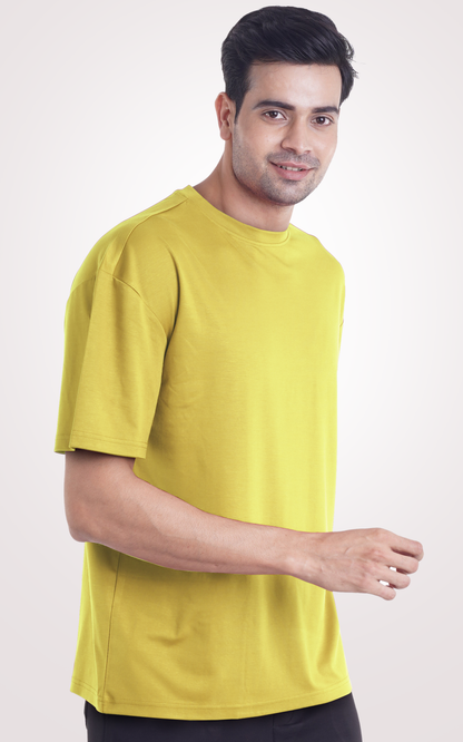 Plain Lemon Mustard  Over Size T-Shirt