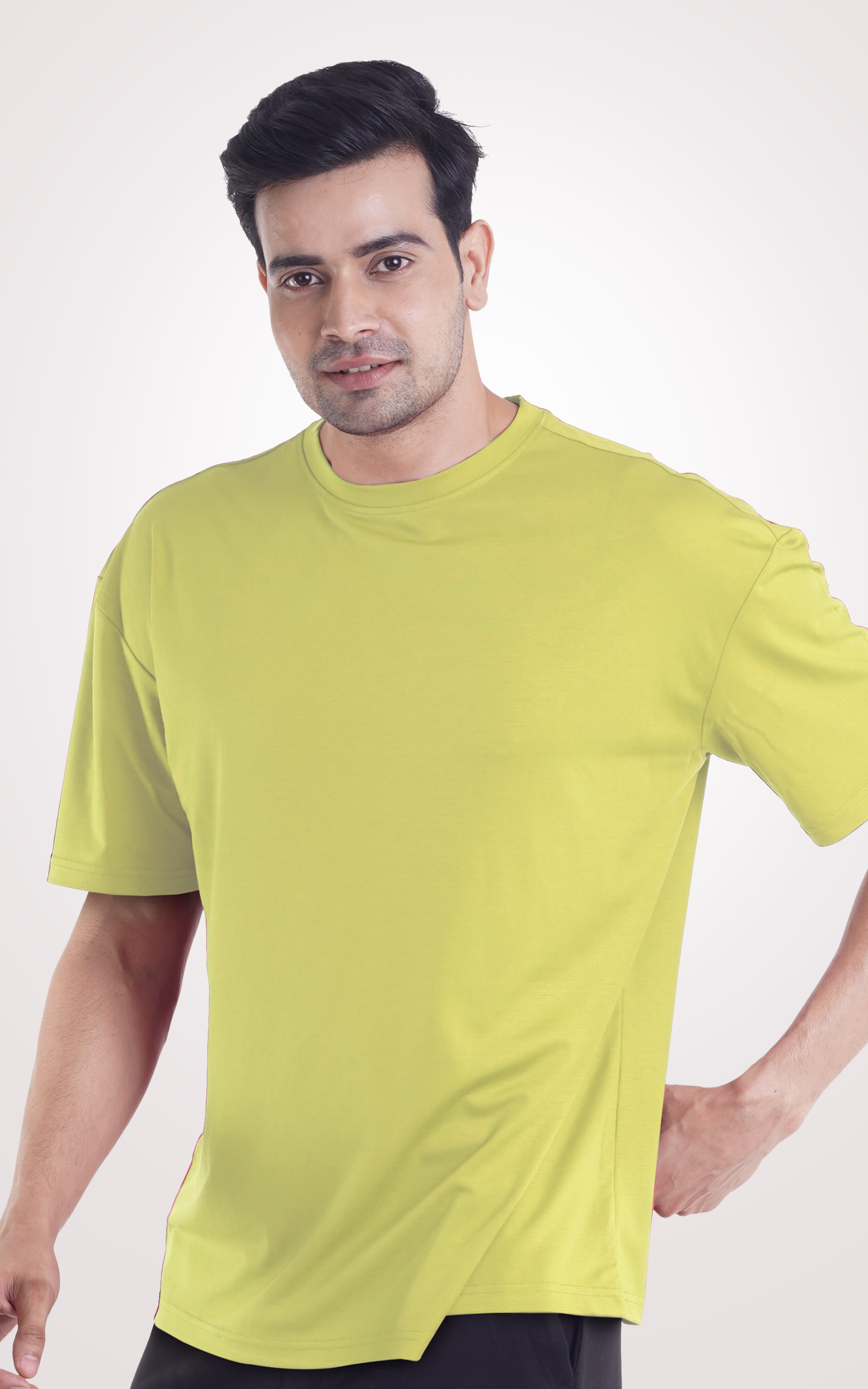 Plain Lemon Yellow Over Size  T-Shirt