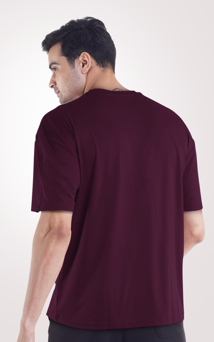 COOLDOWN-Royal Maroon Over Size T-Shirt