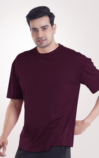 COOLDOWN-Royal Maroon Over Size T-Shirt