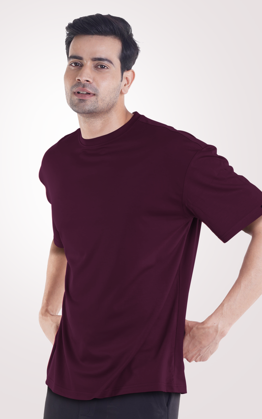 COOLDOWN-Royal Maroon Over Size T-Shirt
