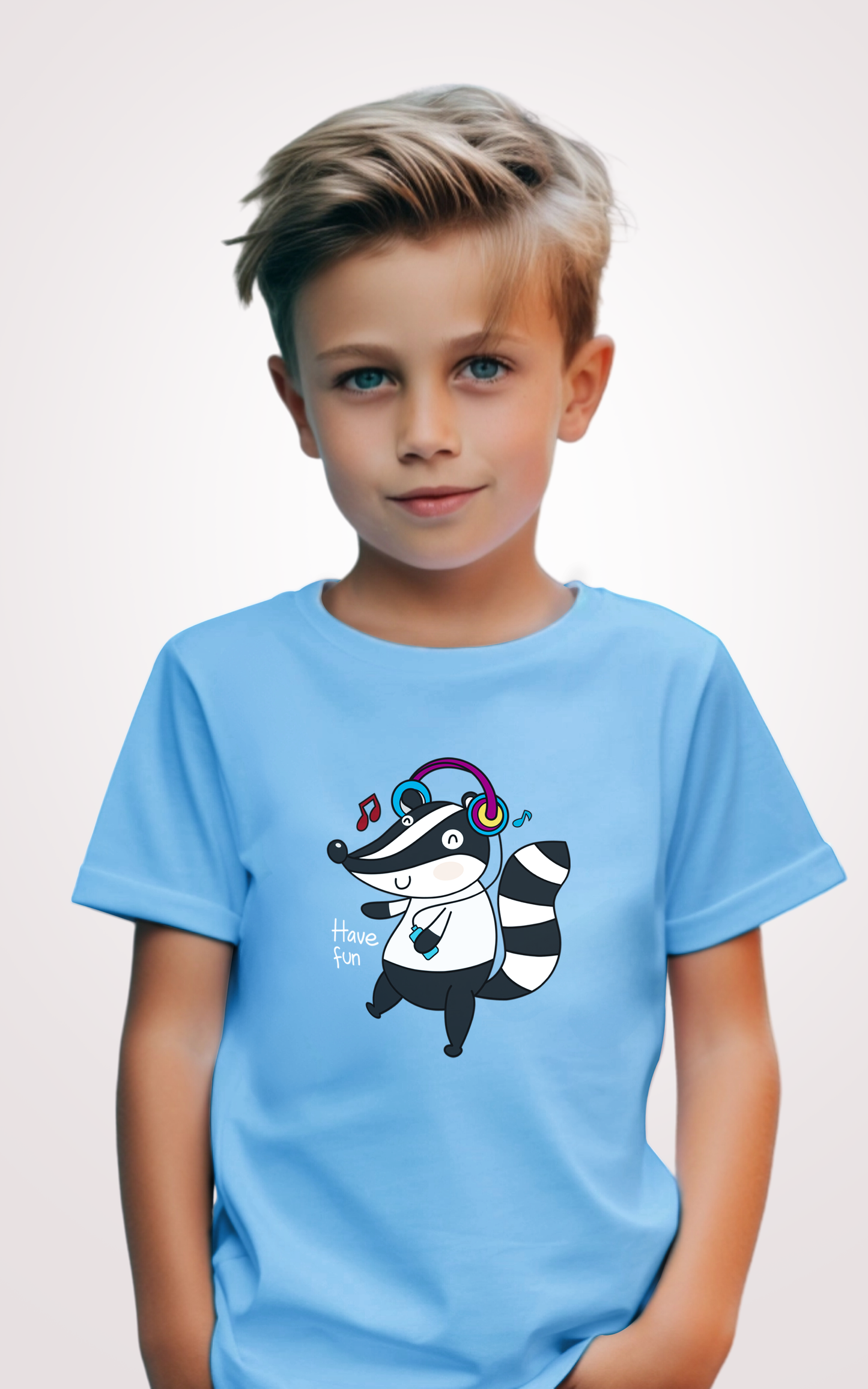 Have fun Sky Blue Kid Tshirt