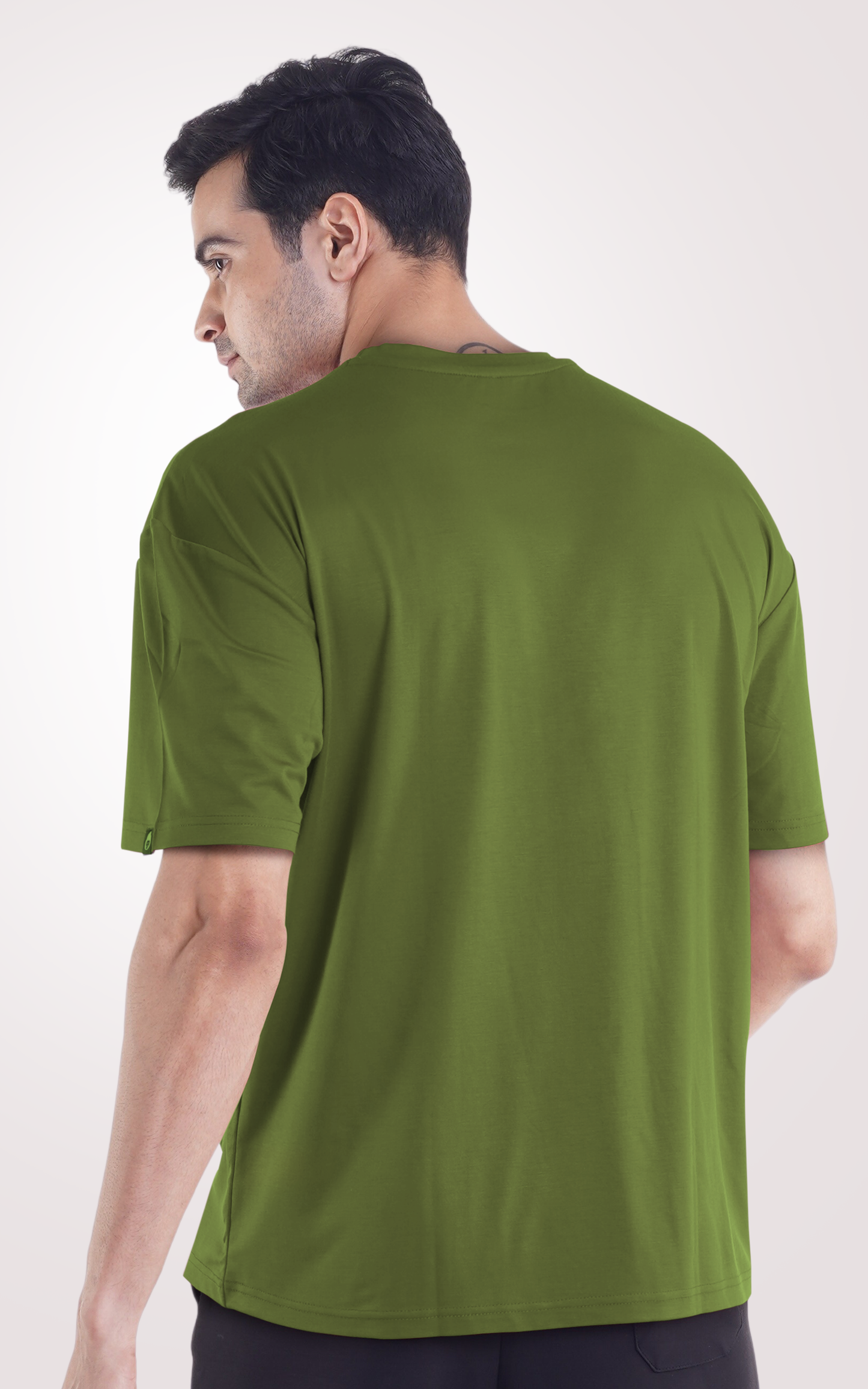 COOLDOWN-Plain Green Over Size T-Shirt