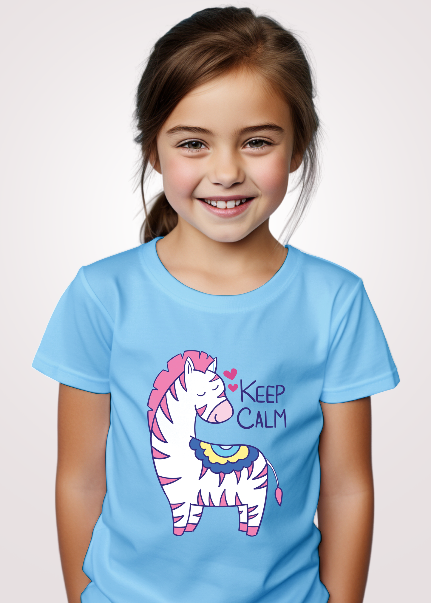 Keep Calm Sky Blue Kid Tshirt