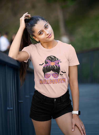 Halloqueen Women Half Sleeves T-shirts