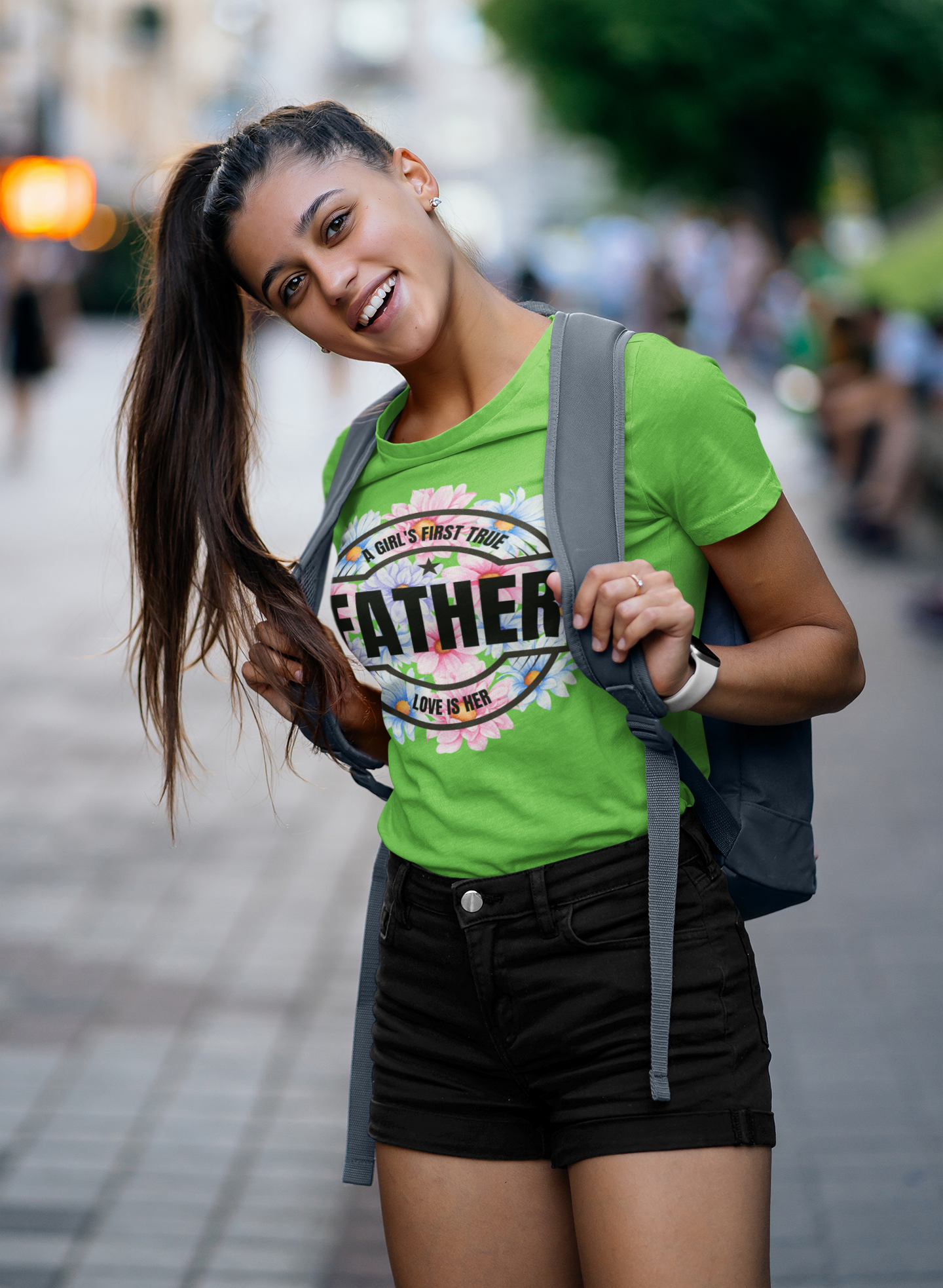 A Girl's First TRUE LOVE is her father Half-sleeves T-shirts.